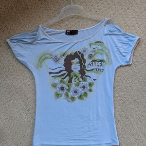 Diesel - Unique Blue Graphic Women's Top - size M